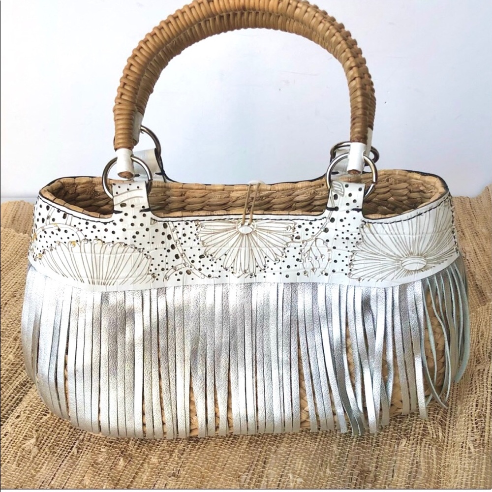 Serpui Marie Leather Fringe Bag